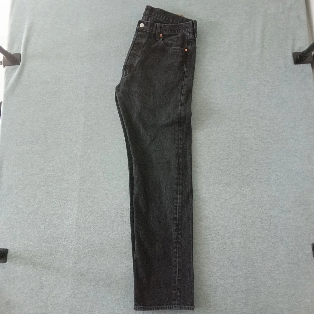 Levis Premium 501 Original Fit Jeans Mens 36x34 Black Straight Leg 00501-2456